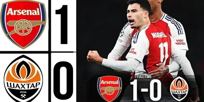 Liga Champions - Arsenal Berhasil Meraih Tiga Poin Usai Berhasil Mengalahkan Shakhtar Donetsk Dengann Skor Tipis 1-0